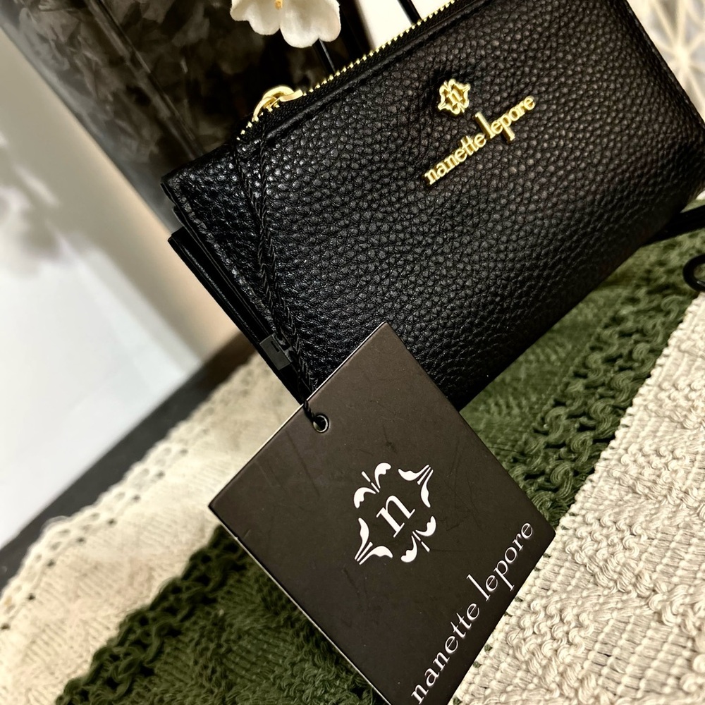 Nanette Lepore Black Textured Wallet - Picture 4 of 12